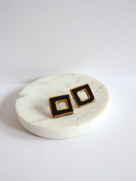 Nina Bosch 南アフリカ陶器  Savannahピアス(Black)