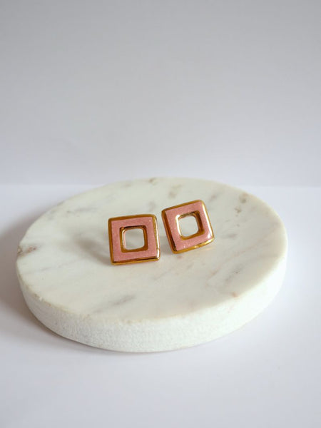 Nina Bosch 南アフリカ陶器  Savannahピアス(Pink)