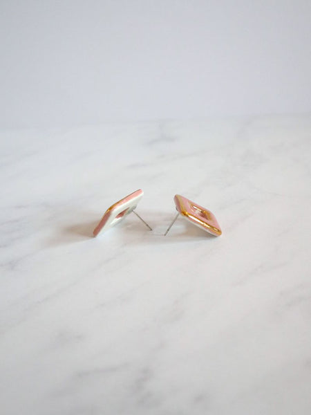 Nina Bosch 南アフリカ陶器  Savannahピアス(Pink)