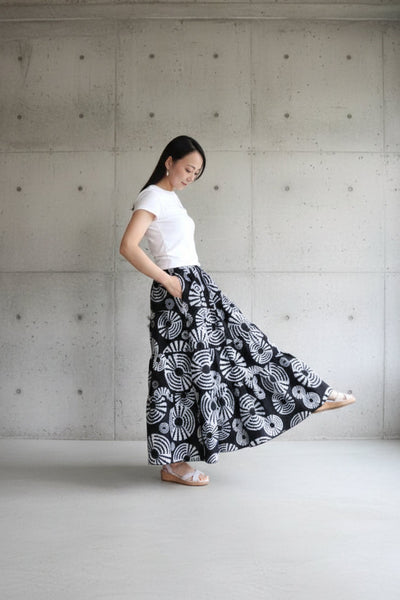 Cradle Handmadeアフリカ布スカート African Night