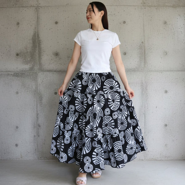 Cradle Handmadeアフリカ布スカート African Night