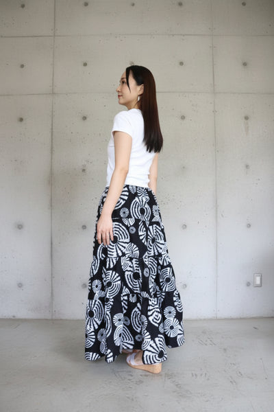 Cradle Handmadeアフリカ布スカート African Night