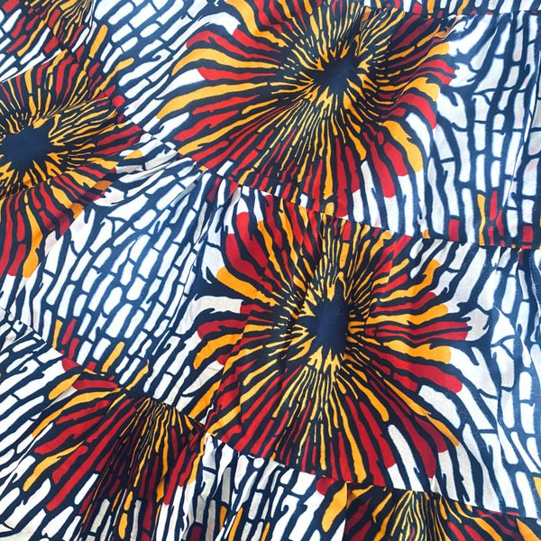 Cradle Handmadeアフリカ布スカート Sunburst