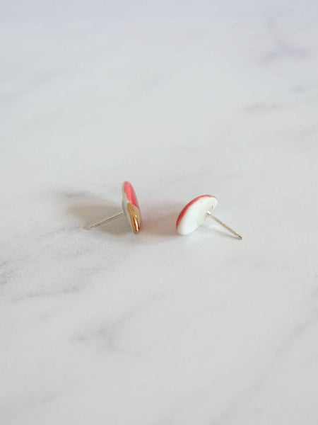 Nina Bosch 南アフリカ陶器  Tear Drop ピアス(S)(Red)