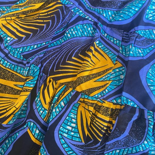Cradle Handmadeアフリカ布スカート Turquoise veld