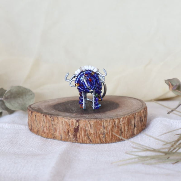 アニマルキーホルダー　バッファロー(blue)