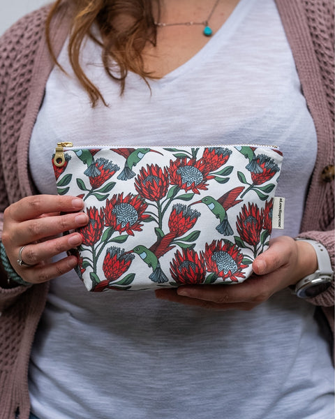 aLoveSupreme マチ付きポーチ　 プロテアCream