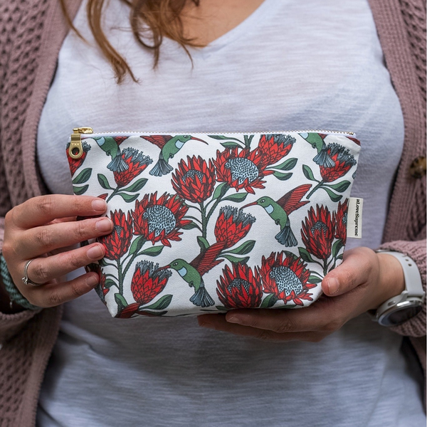 aLoveSupreme マチ付きポーチ　 プロテアCream